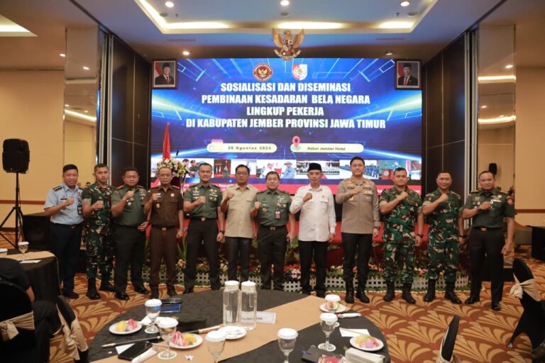 Kementerian Pertahanan RI Gelar Sosialisasi Pembinaan Kesadaran Bela Negara Lingkup Pekerja di Kabupaten Jember